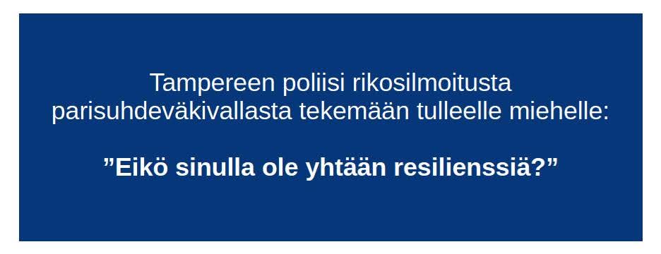 Viranomaiset, kuten <a href="/SuomenPoliisi/">Suomen poliisi</a>,  eivät edelleenkään ota tosissaan naisten miehiin kohdistamaan lähisuhdeväkivaltaa. Asenteissa on paljon korjattavaa. #tasaarvo #väkivalta #miesasia