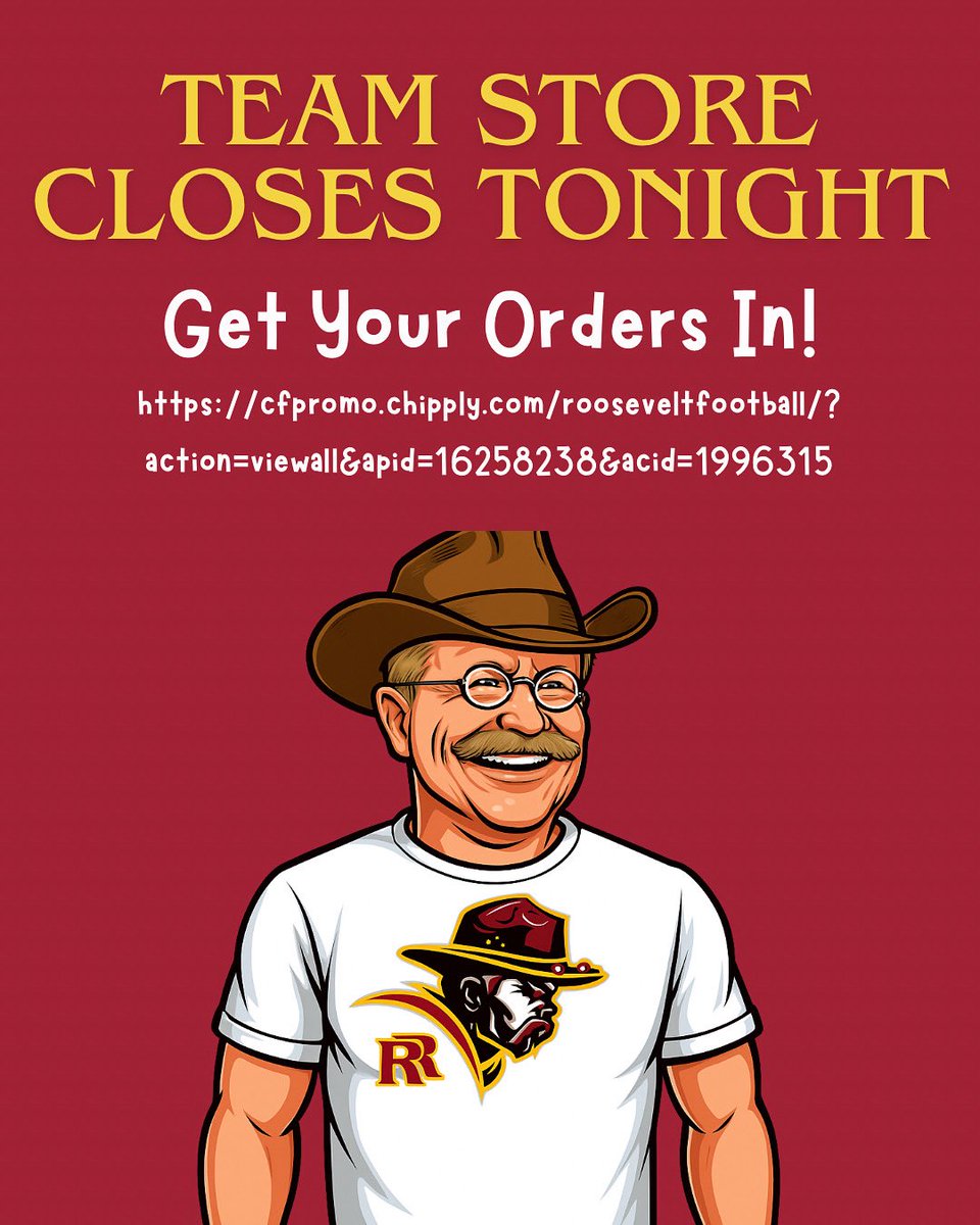 Don’t miss out on getting any Rider gear!
Link: cfpromo.chipply.com/rooseveltfootb…