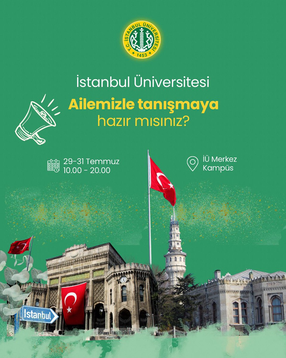 istuniresmi's tweet image. 🎯 2030’a İstanbul Üniversitesi farkıyla hazırlanın!
Üniversite tercih sürecinde hem aday öğrencilerimizi hem de ailelerini, İstanbul Üniversitesi’nin güçlü akademik yapısı ve tarihi mirasıyla tanışmaya davet ediyoruz.