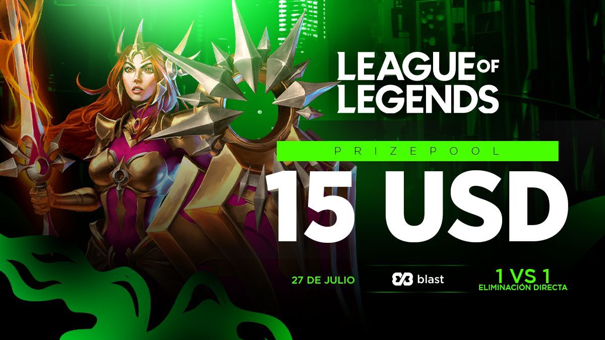 🛡️ ¡HOY se define el verdadero 1v1 del carril central!
⚔️ Torneo de #LeagueOfLegends
💰 Premio: 15 USD
📅 27 de julio | Eliminación directa

¿Sos main de verdad o solo en soloQ?
👉 Participá desde: app.blast.gg/#/pool/2055