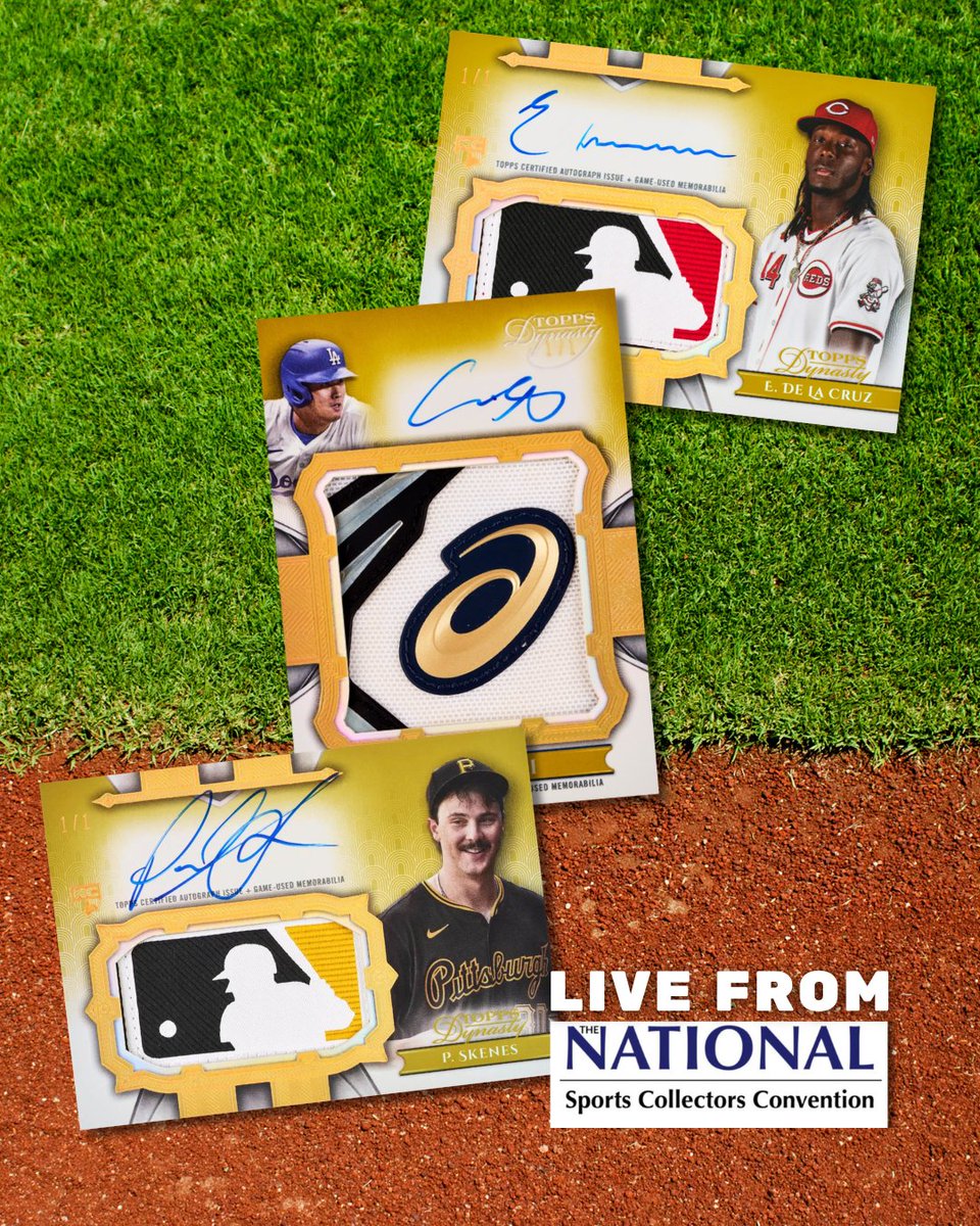 RealBreaksLive's tweet image. Real Sportscards is breaking LIVE from the 2025 National in Chicago July 30 to August 3! 📢
Join us for 2024 Topps Dynasty Baseball FULL CASE Pick Your Team break on August 1st. Baseball fans won’t want to miss this one!
📲 Get the app and grab your spots when they drop:…