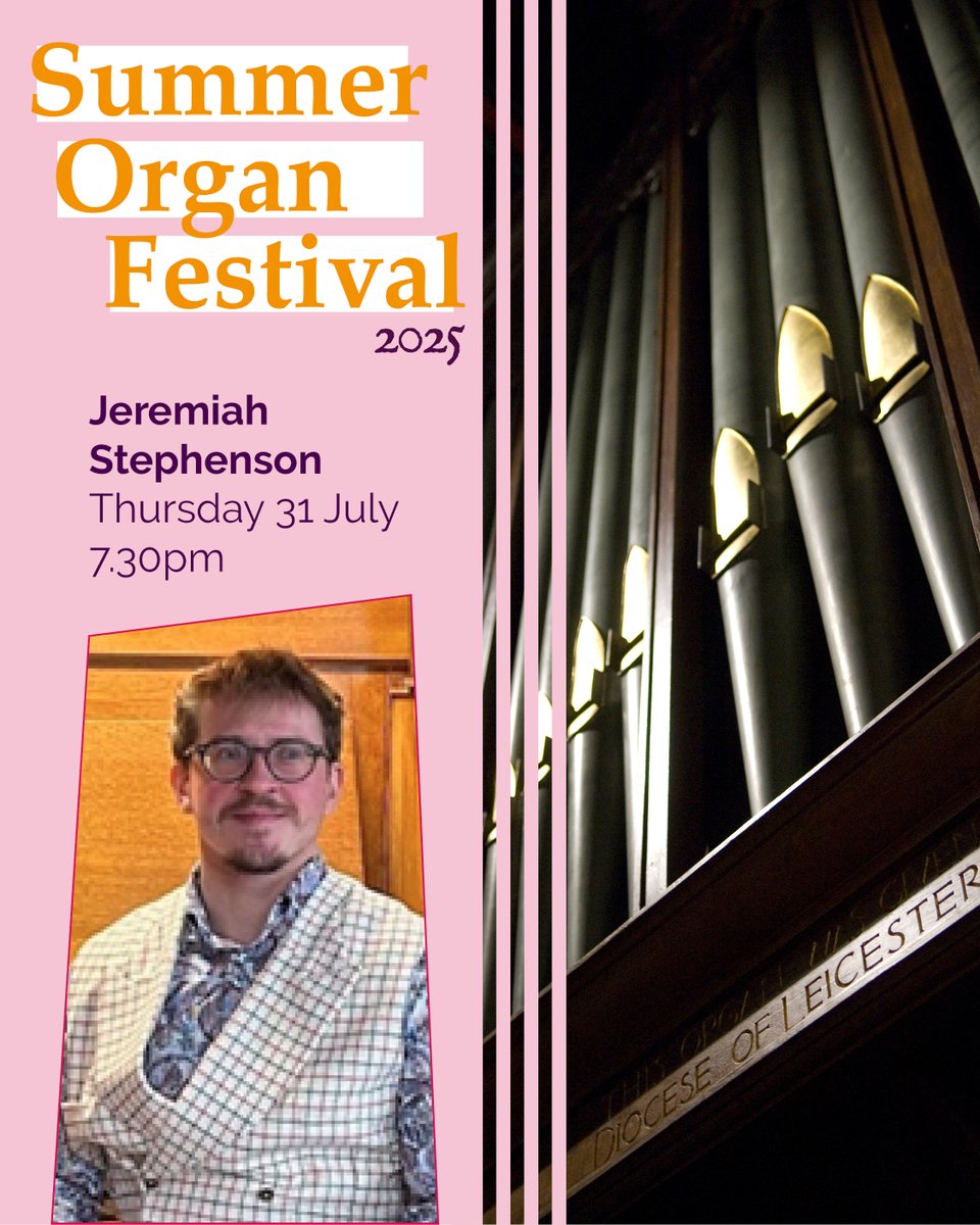 Leicester Cathedral (@leicscathedral) on Twitter photo Step into an evening of music as Jeremiah Stephenson, Organ Education Lead at <a href="/StPaulsLondon/">St Paul's Cathedral</a>, performs music by Widor, Karg Elert, Bonnet & more. From Bach to Dupré, this recital promises a rich and exciting experience for all organ music lovers!
🎟️ ow.ly/BwLM50Wvml4 Step into an evening of music as Jeremiah Stephenson, Organ Education Lead at <a href="/StPaulsLondon/">St Paul's Cathedral</a>, performs music by Widor, Karg Elert, Bonnet & more. From Bach to Dupré, this recital promises a rich and exciting experience for all organ music lovers!
🎟️ ow.ly/BwLM50Wvml4