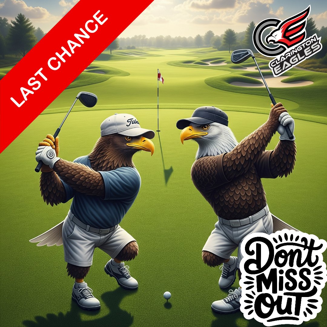 Our 2025 Golf Tournament is less than Two weeks Away!

We are almost Sold Out!

Only Three foursomes remain so if you're interested reach out to us ASAP.

chrisclaringtoneagles@outlook.com