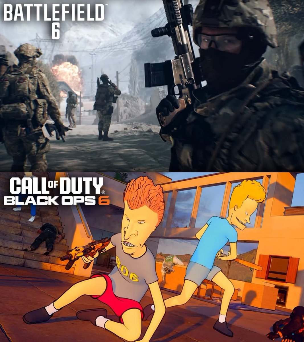 BF6Informer's tweet image. Call of Duty VS Battlefield right now… 😬