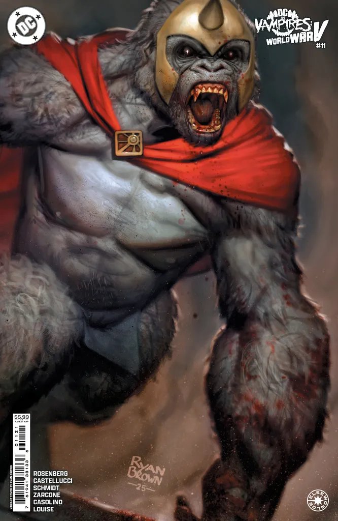 Variant Cover Of The Day - DC Vs Vampires: World War V No.11 by <a href="/AshcanPress/">Matthew Rosenberg</a> &amp; <a href="/DCOfficial/">DC</a>

Art by Ryan Brown

Truly terrifying sketch of Gorilla Grodd looking every bit the horrifying vampire. Marvellous mania in the eyes &amp; blood-splattered maw. Top tier illustration. 😍😍