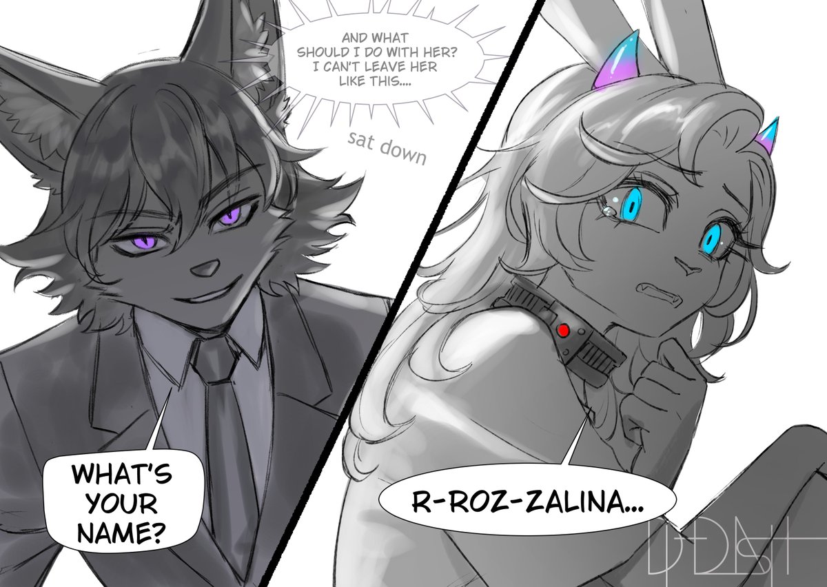 DiDash7's tweet image. She escaped from the laboratory where they were doing research on her. He found her weakened and scared.
#oc #sketch #anthro