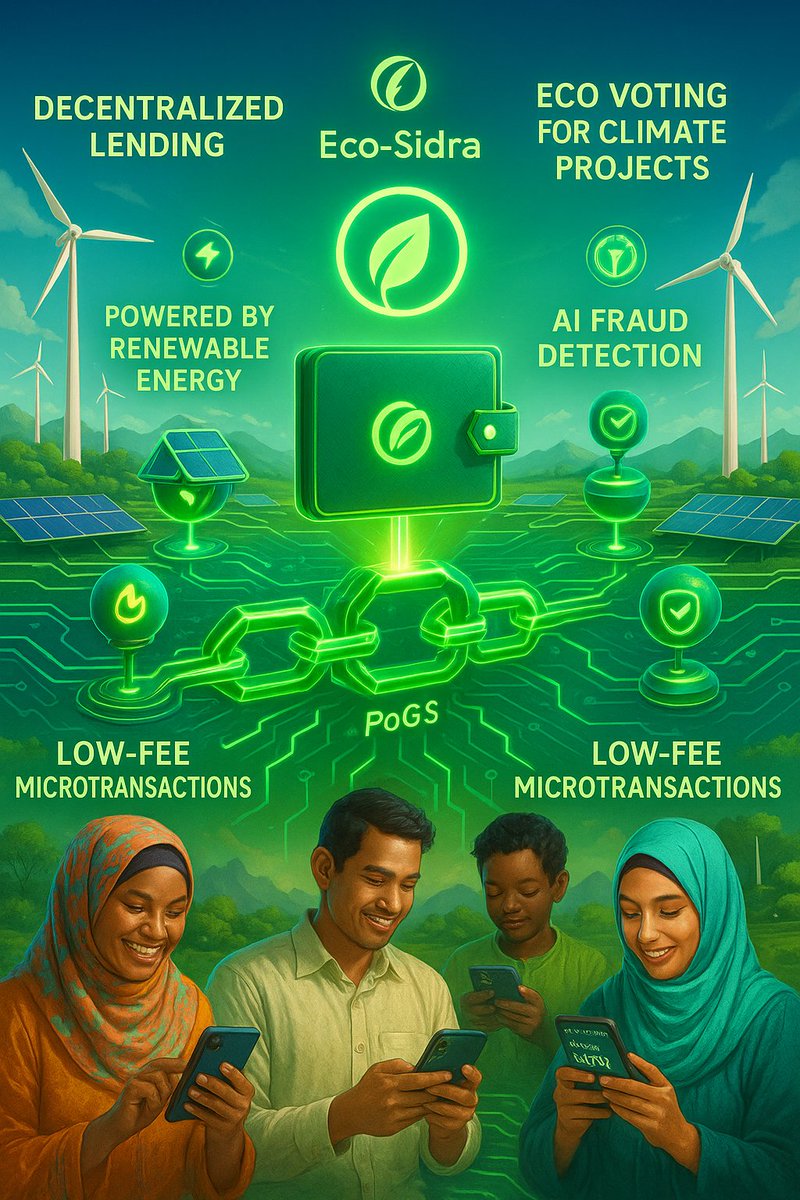 Adil99Shah's tweet image. 🌱 Eco-Sidra is building a new financial future:
🔋 Powered by renewable energy
🔗 Secured by Proof of Green Stake (PoGS)
🌍 Driven by community + sustainability
Trade, lend, borrow — all while supporting the planet.
Invest:sidrastart.com/project/325042…
#Eco_sidra
#SidraFamily #sidra