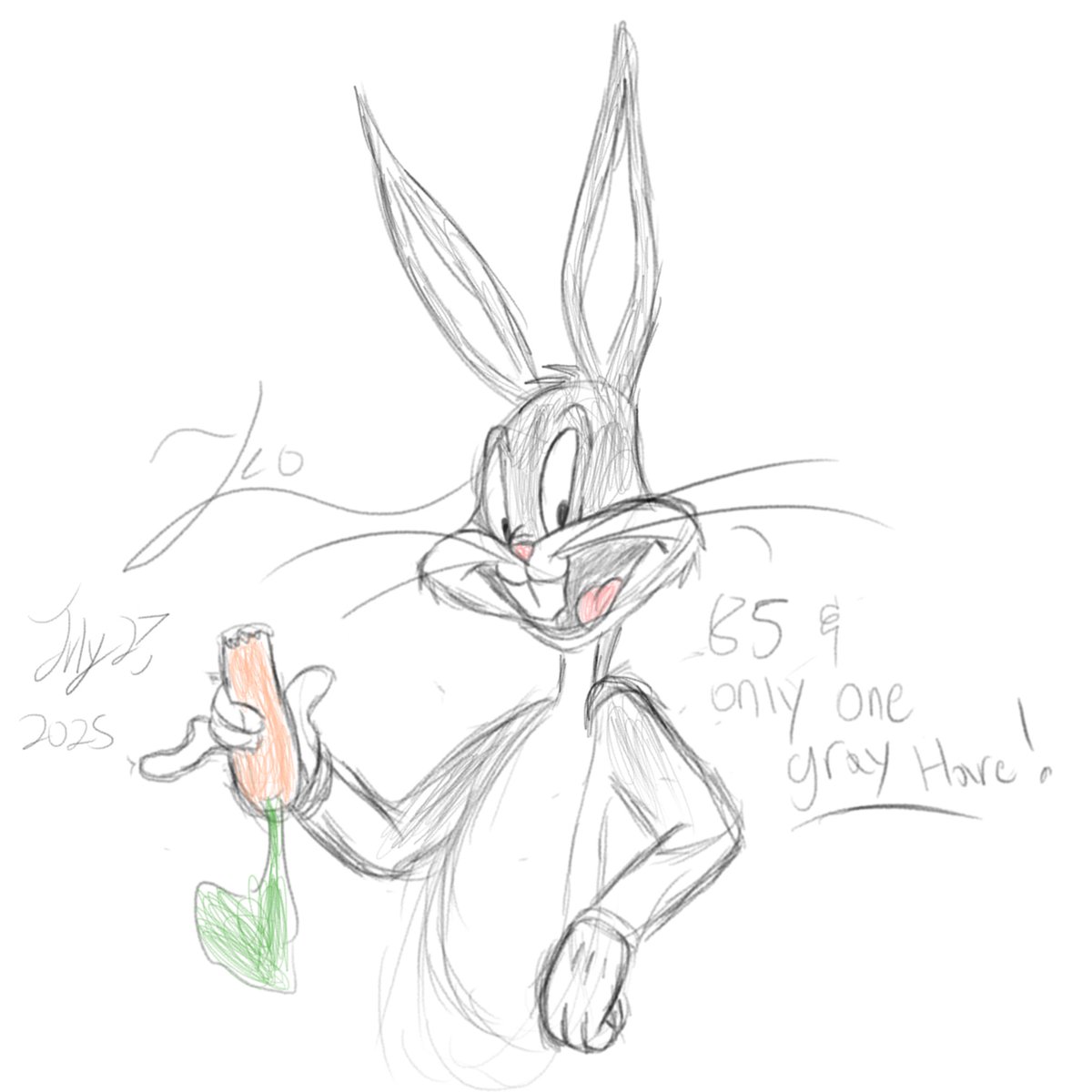 Gilition's tweet image. 85 and only one grey hare! #BugsBunny