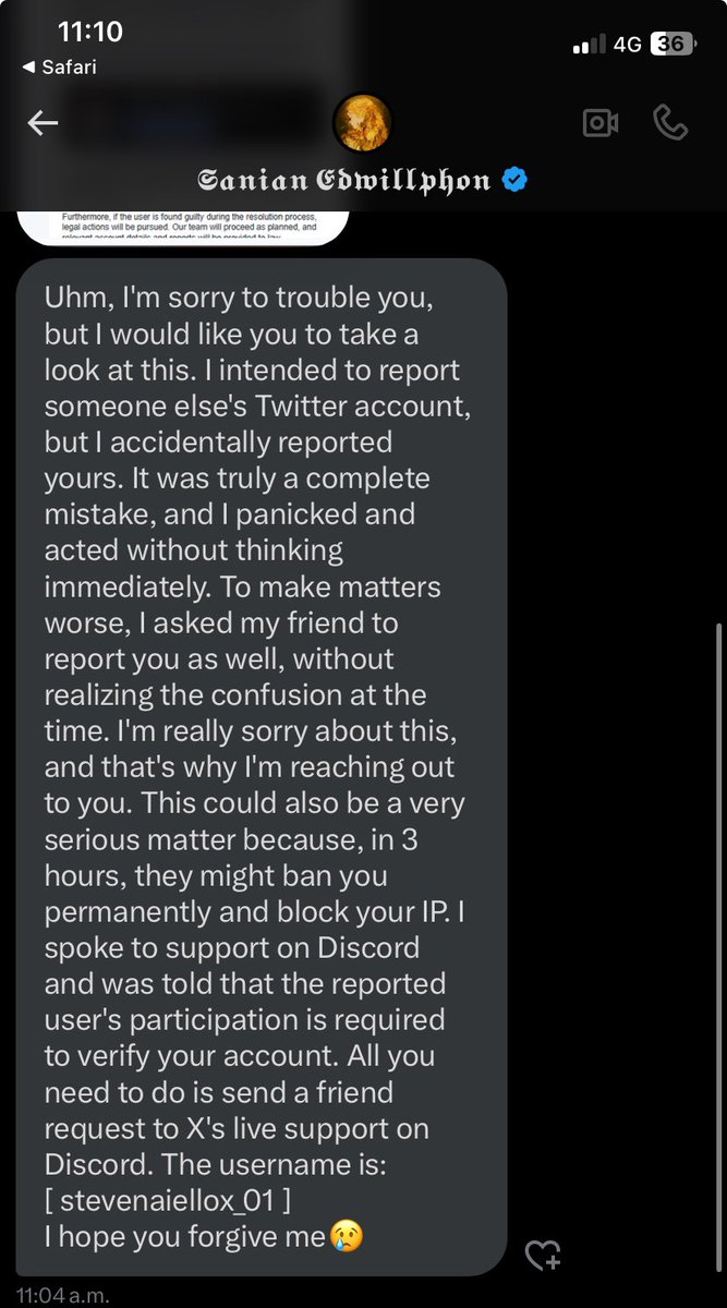 Estaba bien cómoda escuchando podcast, tomando cafecito y comiendo webito (que cocino Aki 🫶✨) cuando pasa esto 💀

⚠️ADVERTENCIA ⚠️

Chicos, esto le esta pasando más a personas de japón pero parece que estan  llegando a este lado del charco así que ojo si les llega un mensaje