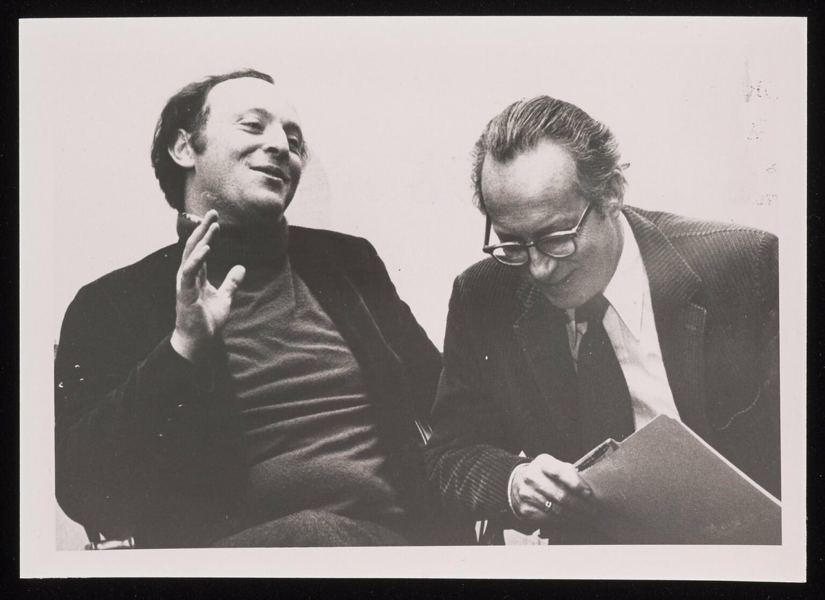 zarandillo's tweet image. Joseph Brodsky and his friend and translator George L. Kline, during a reading at the University of Virginia, Charlottesville, February 21, 1974. Photo credit: Andre Berkin, Bryn Mawr Special Collections, Bryn Mawr, PA.