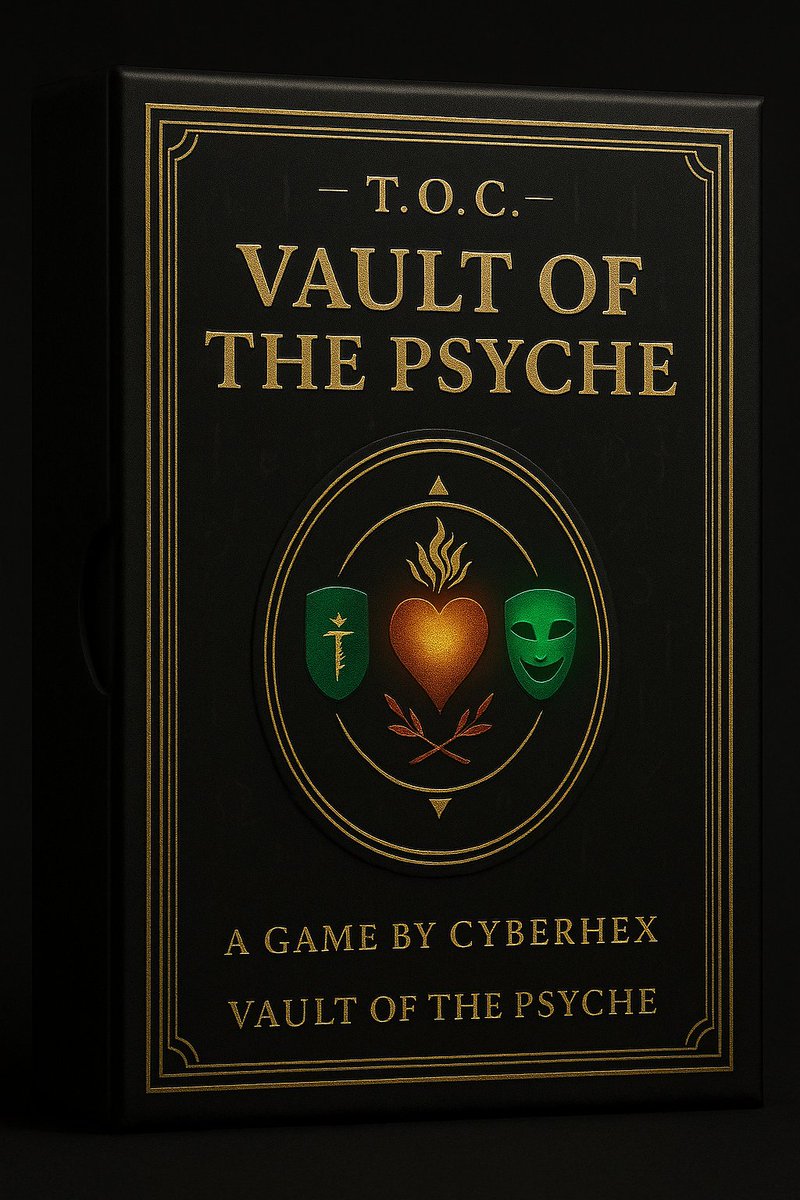 CyberHexcore's tweet image. COMING SOON: Vault of the Psyche 🧠🔥
A card game that cracks open emotion, truth, and identity.
For the deep thinkers, the feelers, and the ones healing in silence.

Created by @CyberHexCore
Are you ready to unlock what’s within?
 #CyberHex #cardgame
#ComingSoon