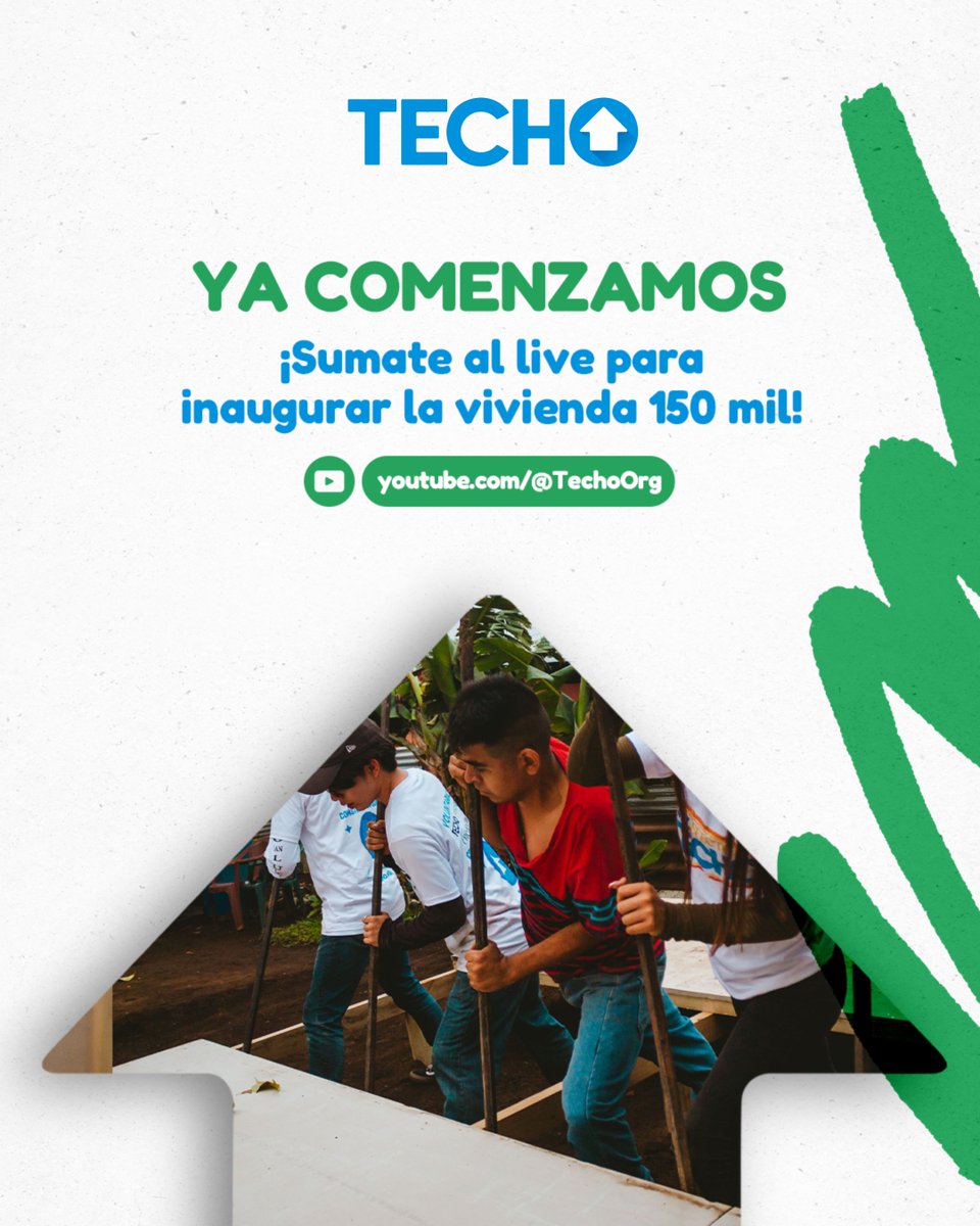 🎥 ¡Ya empezó el LIVE!

Te esperamos para inaugurar juntxs la Vivienda 150 mil de <a href="/Techo/">TECHO</a> 💙

🔴 Súmate ahora en YouTube → youtube.com/live/wGdtYMz1D…

¡No te lo pierdas, es un momento histórico!
.
.
.
#Vivienda150mil #TECHOMx
