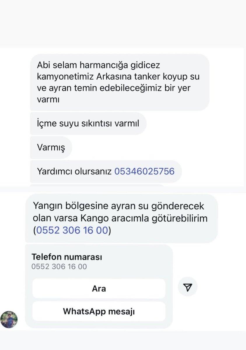 Harmancık ta yangın bölgesine su ve ayran gönderecekler iletişime geçebilir
0552 306 16 00 
0534 602 57 56