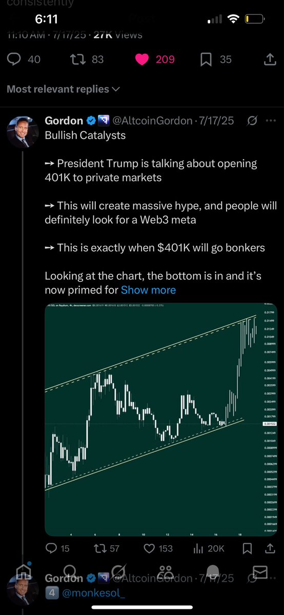 Smith1rs1's tweet image. The man, the myth, the legend
@AltcoinGordon
It’s not a matter of if, it’s a matter of when‼️ #PreRetirement or Cope
#CHADUP