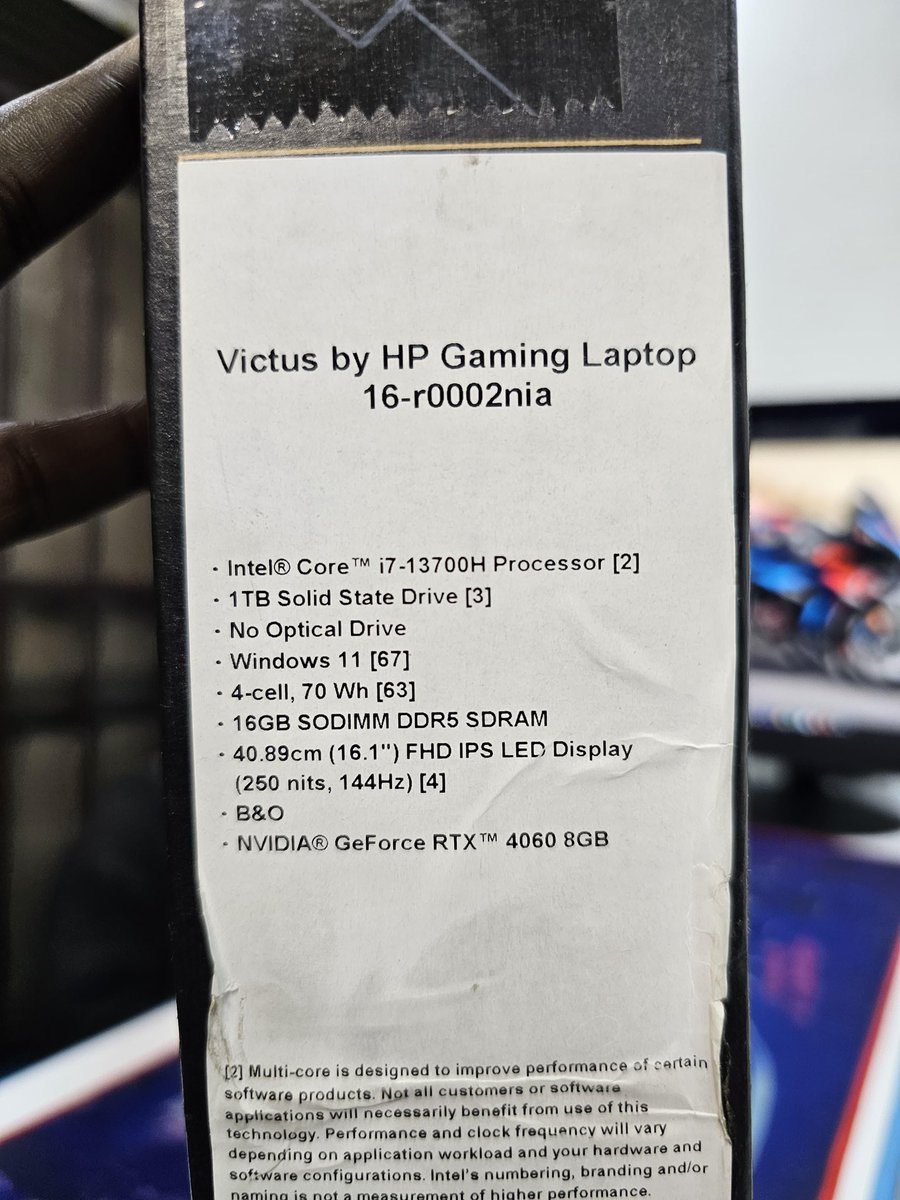 rubison_'s tweet image. Brand new hp victus 16
Model:16-r0002nia
Core i7-13700H
14 cores 20 cpus
16gb ram ddr 5
1tb ssd nvme gen 4
Nvidia rtx 4060 8gb gpu
16 inch full hd
144hz refresh rate
With one year hp warranty
Price:ksh.157,000
📞0717040531
ecbtechkenya.com