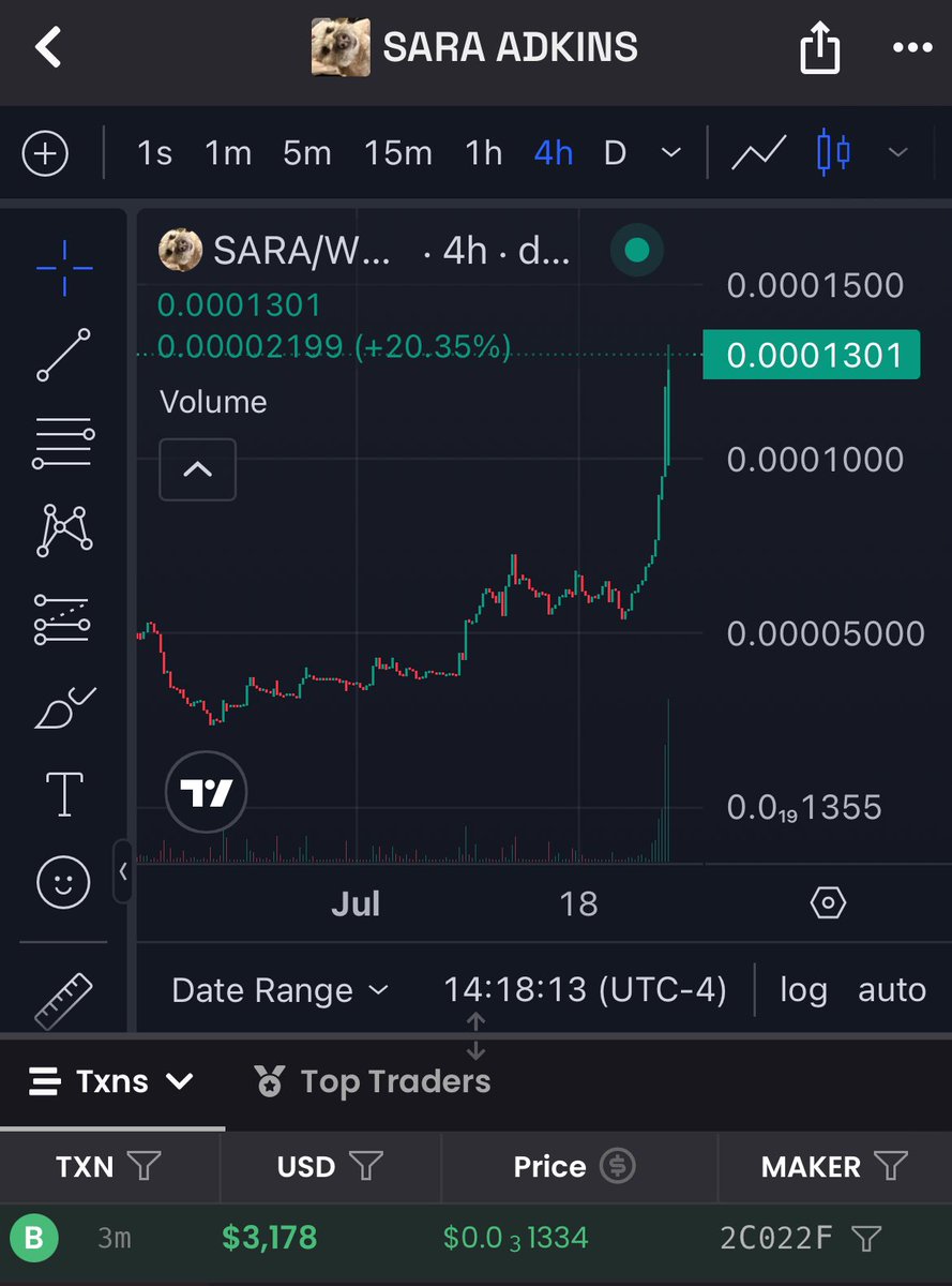SaraAdkinsHTS's tweet image. Whale would ya look at that buy
👀🐳🚀