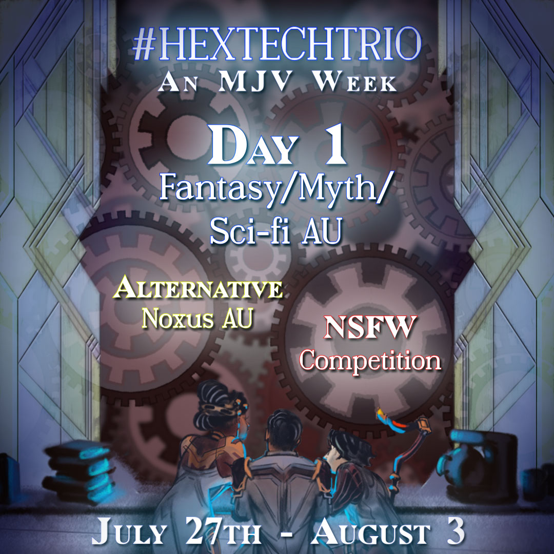 Don't forget to tag your creations with #hextechtrio or @ us in the post.

If you're creating fic or podfic, remember we have an AO3 collection!

[ #arcane | #meljayvik ]