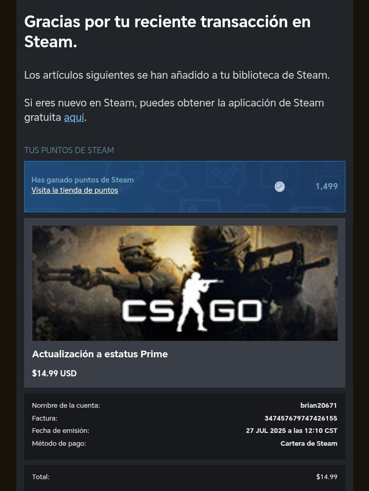 BriAle206's tweet image. Me compré el prime de cs2