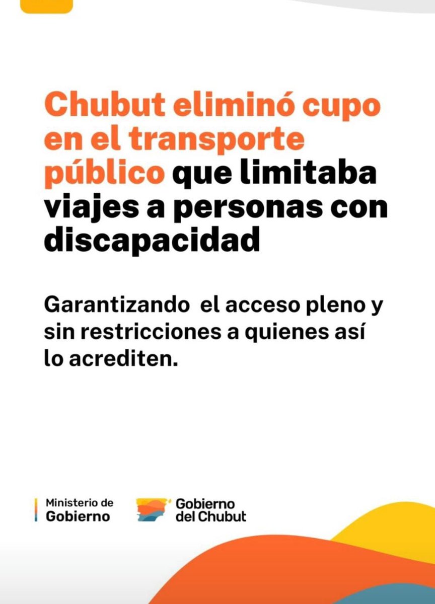 garridonacho44's tweet image. Chubut, ahora los discapacitados pueden viajar en transporte público sin restricciones