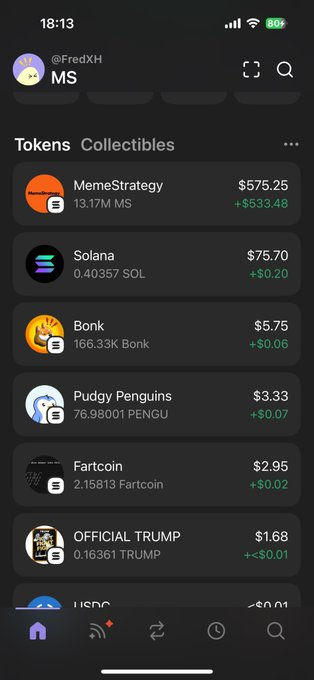 @slingdeez <a href="/MustStopMurad/">Murad 💹🧲</a> Holding MemeStrategy literally rewards holders with blue chip memecoins every 5 minutes