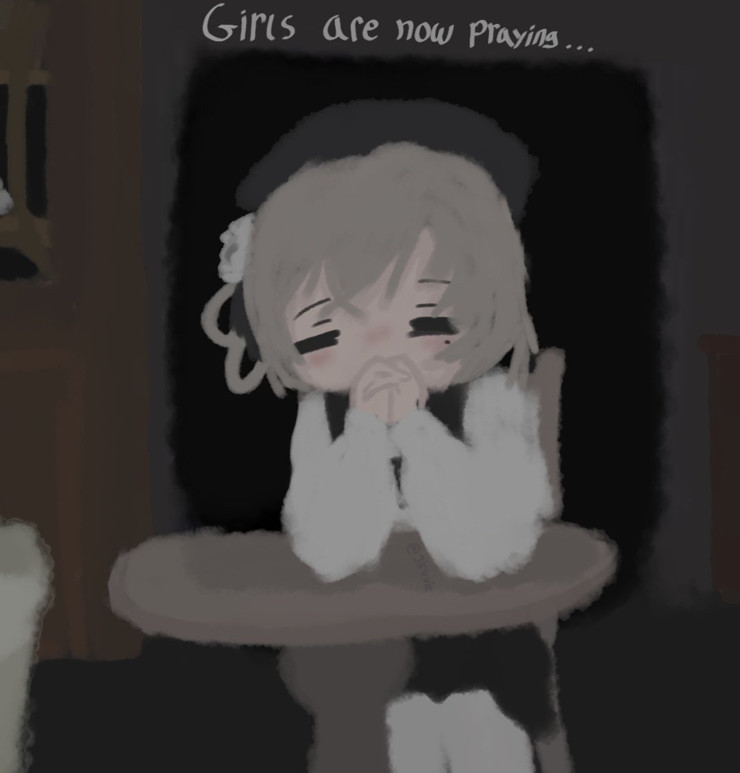 jiruvic's tweet image. drawing #6
Girls are now praying. . .