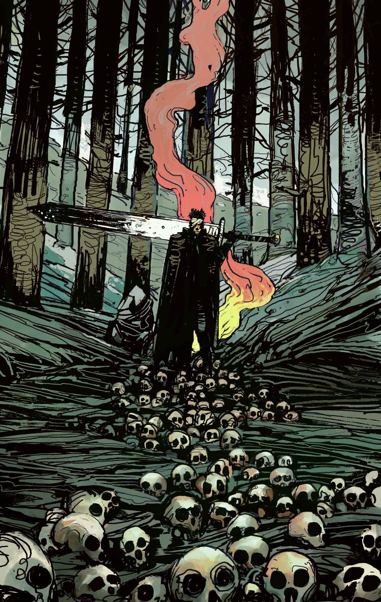 ガッツ(ベルセルク) 「Some call him cursed. The dead call him 」|Reza Afsharのイラスト