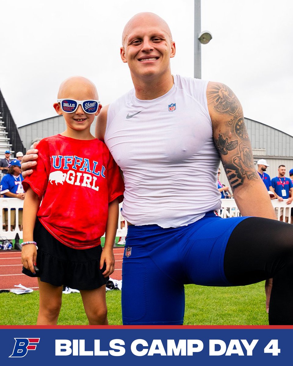 BfloFanatics's tweet image. Notes: #BillsCamp Day 4

• WR Samuel (hamstring) LB Bernard (hamstring) out today
• WR Shavers leaves practice on a cart (ankle)
• CB Johnson on a vet rest day
• Ingram interception
• Ed Oliver with some nice plays
• Kincaid with some nice plays
• Keon Coleman having a