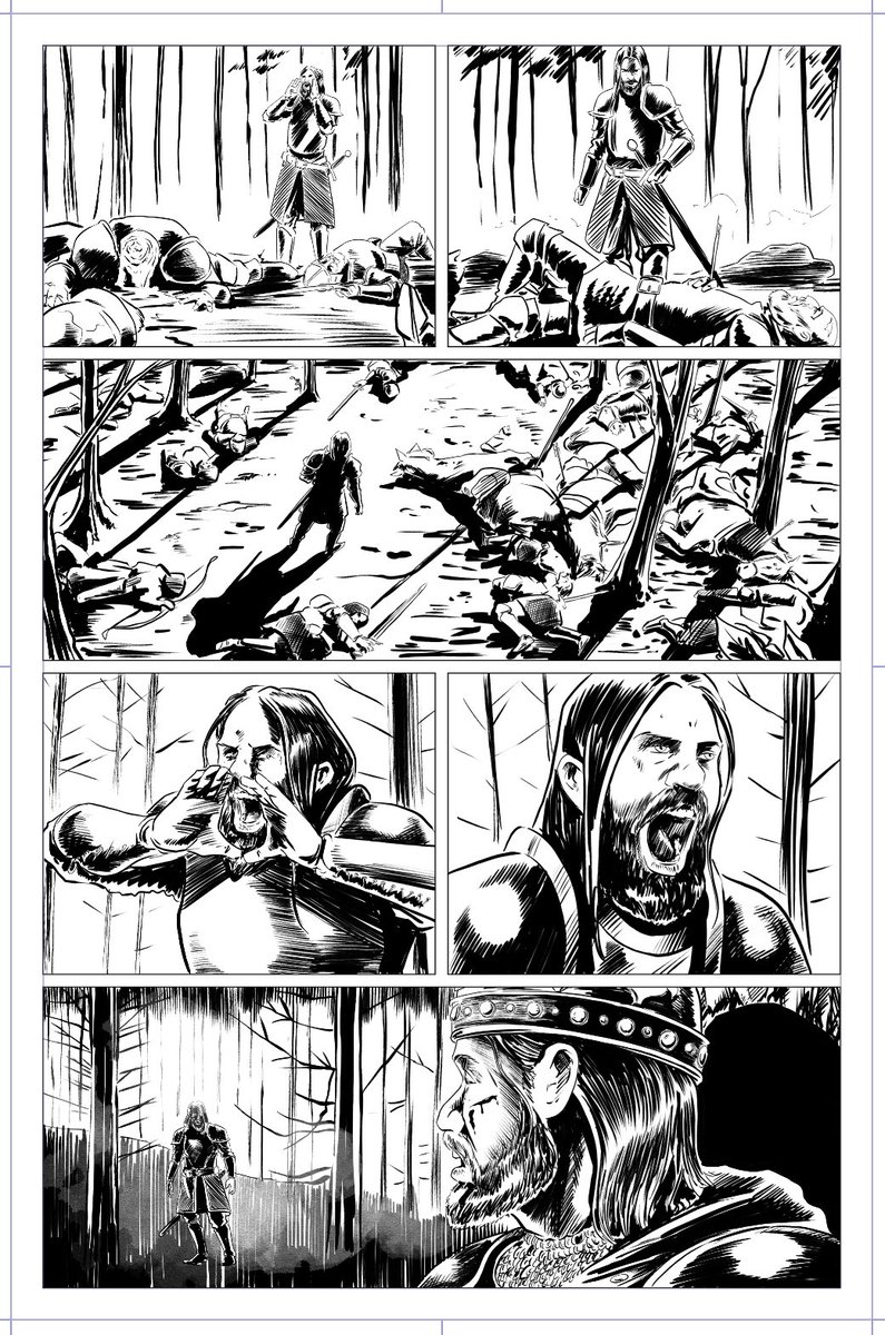 schiekapedia's tweet image. More #fresh #HushRonin inks: From the intro prologue, Sir Pelleas searches Camlann Forest for the dying #KingArthur.
#art #artist #artwork #comics #makecomics #illustration #comicbooks #comic #samurai #fantasy #wip