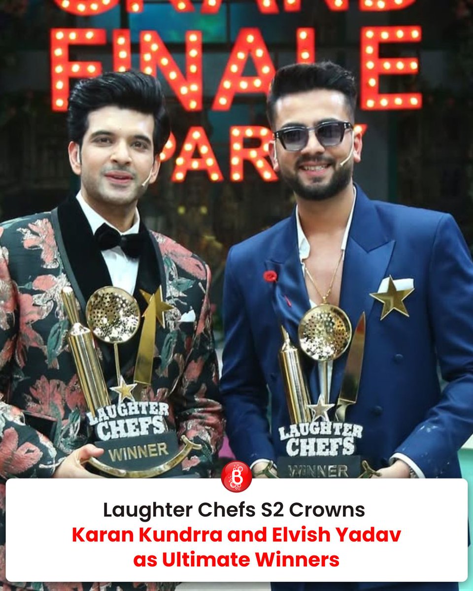 Bollywood Bubble (@bollybubble) on Twitter photo Huge congratulations to #KaranKundrra and #ElvishYadav, the ultimate champions of #LaughterChefsSeason2
<a href="/kkundrra/">Karan Kundrra</a> <a href="/ElvishYadav/">Elvish Yadav</a> #BollywoodBubble Huge congratulations to #KaranKundrra and #ElvishYadav, the ultimate champions of #LaughterChefsSeason2
<a href="/kkundrra/">Karan Kundrra</a> <a href="/ElvishYadav/">Elvish Yadav</a> #BollywoodBubble