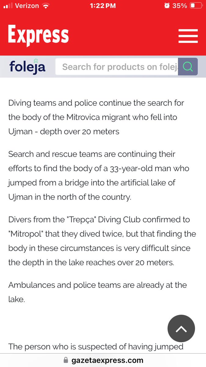 ScottyWtfFr's tweet image. 33 year old 👀
20 meters = 66 feet rounded 🤔gazetaexpress.com/en/Divers-and-…