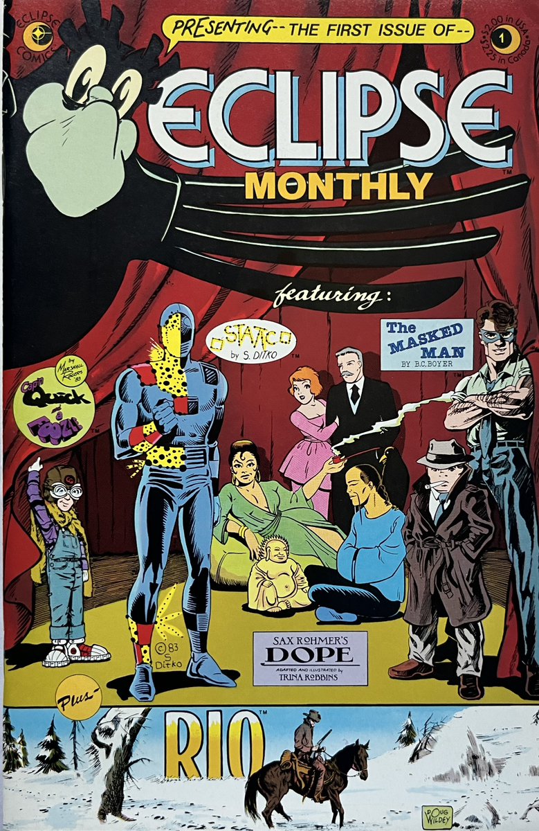 PowerCosmic13_'s tweet image. Reading Eclipse Monthly #1, with art by Marshall Rogers, Steve Ditko, and I’m really looking forward to reading Doug Wildey’s Rio