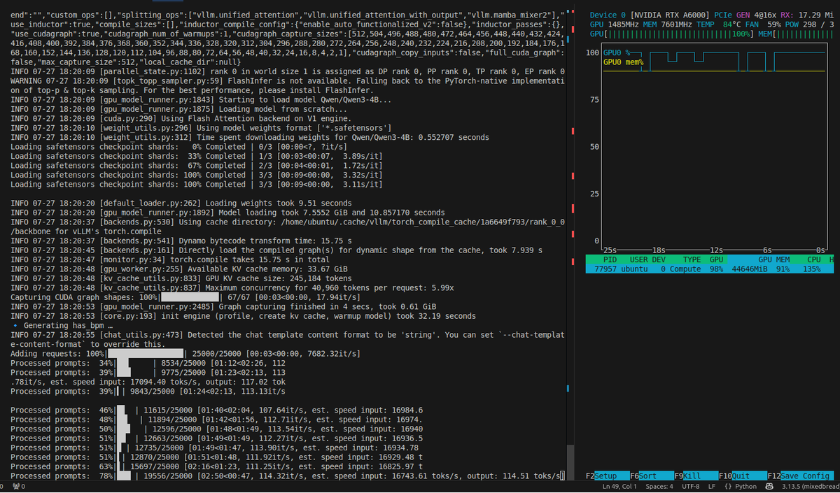 this is your friendly reminder that you can run Qwen 4b on 25 000 prompts at 16000 tok/s inputs in less then 4 minutes on a 0.80 $/hr rented <a href="/LambdaAPI/">Lambda</a> cloud instance with NVIDIA A6000. 

That is 375 000 short-ish prompts / hr (for 0.80$).