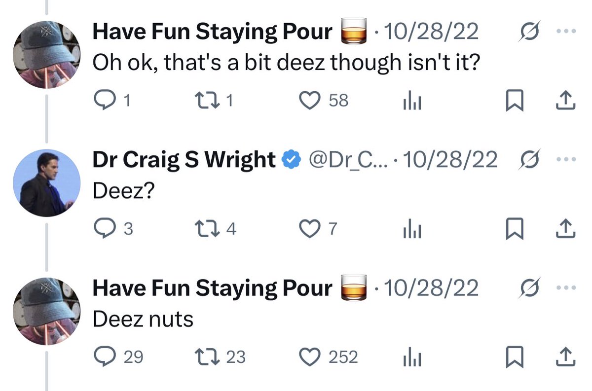 A great moment in Faketoshi history.

<a href="/CsTominaga/">S Tominaga (Aka Dr Craig Wright)</a>
