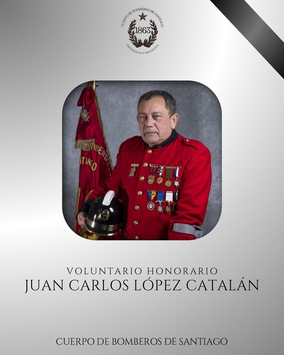 Quiero hacer llegar mi más sentido pésame a la 19na Compañía, por la partida del Voluntario Honorario y ex Capitán, Juan Carlos López Catalán (Q.E.P.D.), con premio por 35 años de servicio.
Mis condolencias para todos los integrantes de la <a href="/19cbs/">Decimonovena CBS</a>, sus amigos y su familia.