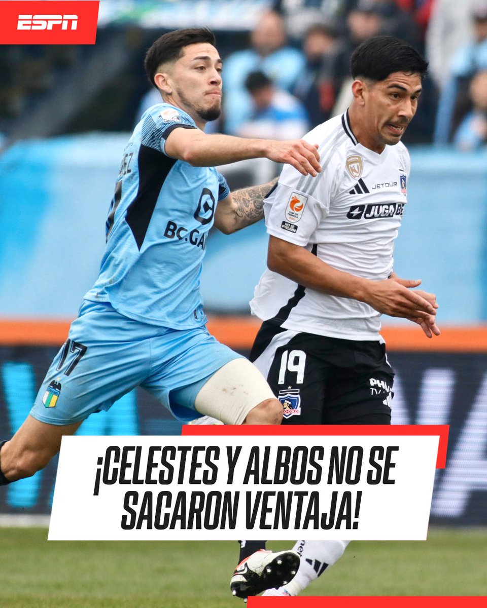 ESPNChile's tweet image. 🚨 ¡COLO COLO Y O'HIGGINS REPARTIERON PUNTOS EN LA LIGA DE PRIMERA!
⚽ En una difícil cancha en San Fernando, el Cacique no pudo sumar de a tres y terminó 1-1 con el "O'Hi-O'Hi" por la fecha 17 del torneo.
➡️ Correa anotó en la visita y Romero lo igualó para los rancagüinos.