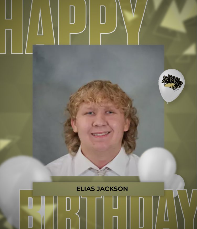 NWUFootball's tweet image. Wishing a Happy Birthday to #61 Elias Jackson!

#FAITH