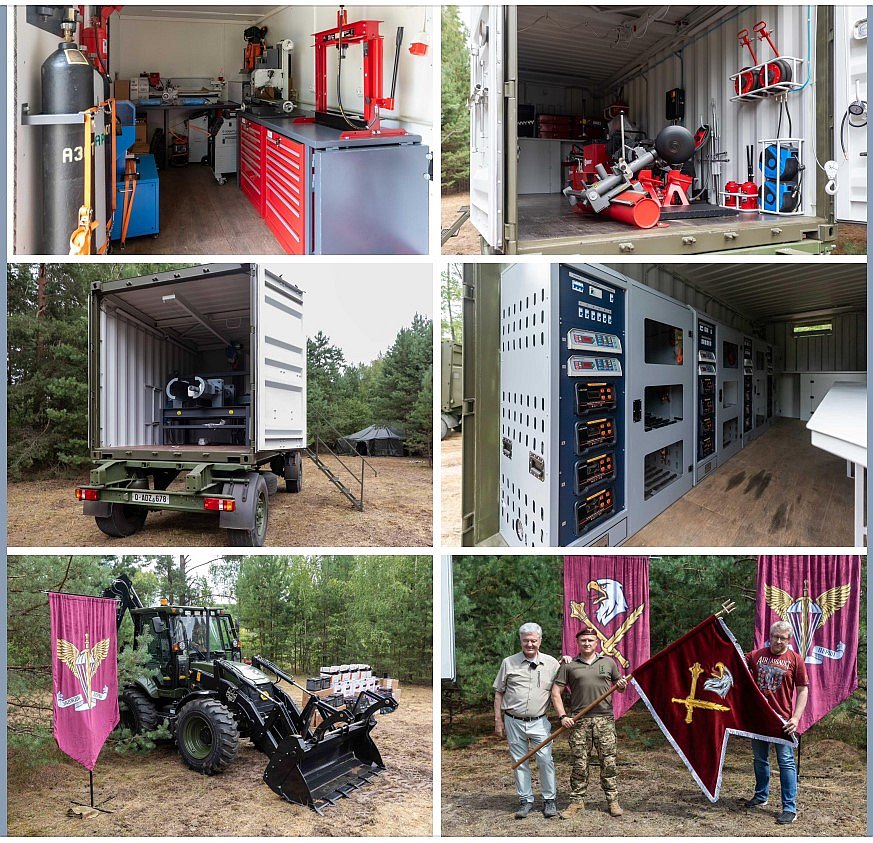 SpravaHromad's tweet image. 🚛 Допомога на Покровський напрямок для посилення підрозділів десантно-штурмових військ

Відправили нашим захисникам:

🔹 контейнерну ремонтну майстерню на базі причепу,
🔹 мобільний шиномонтаж — один для звичайних коліс, інший для броньованих
🔹 мобільну зарядну станцію, що…