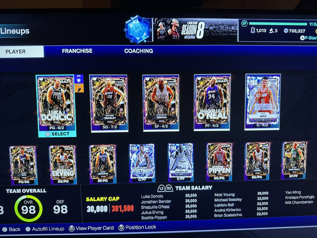 PStarMyTeam's tweet image. Lineup 1 or Lineup 2 ?