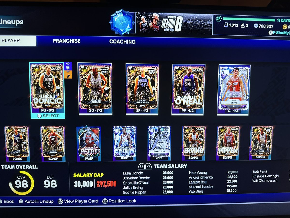 PStarMyTeam's tweet image. Lineup 1 or Lineup 2 ?