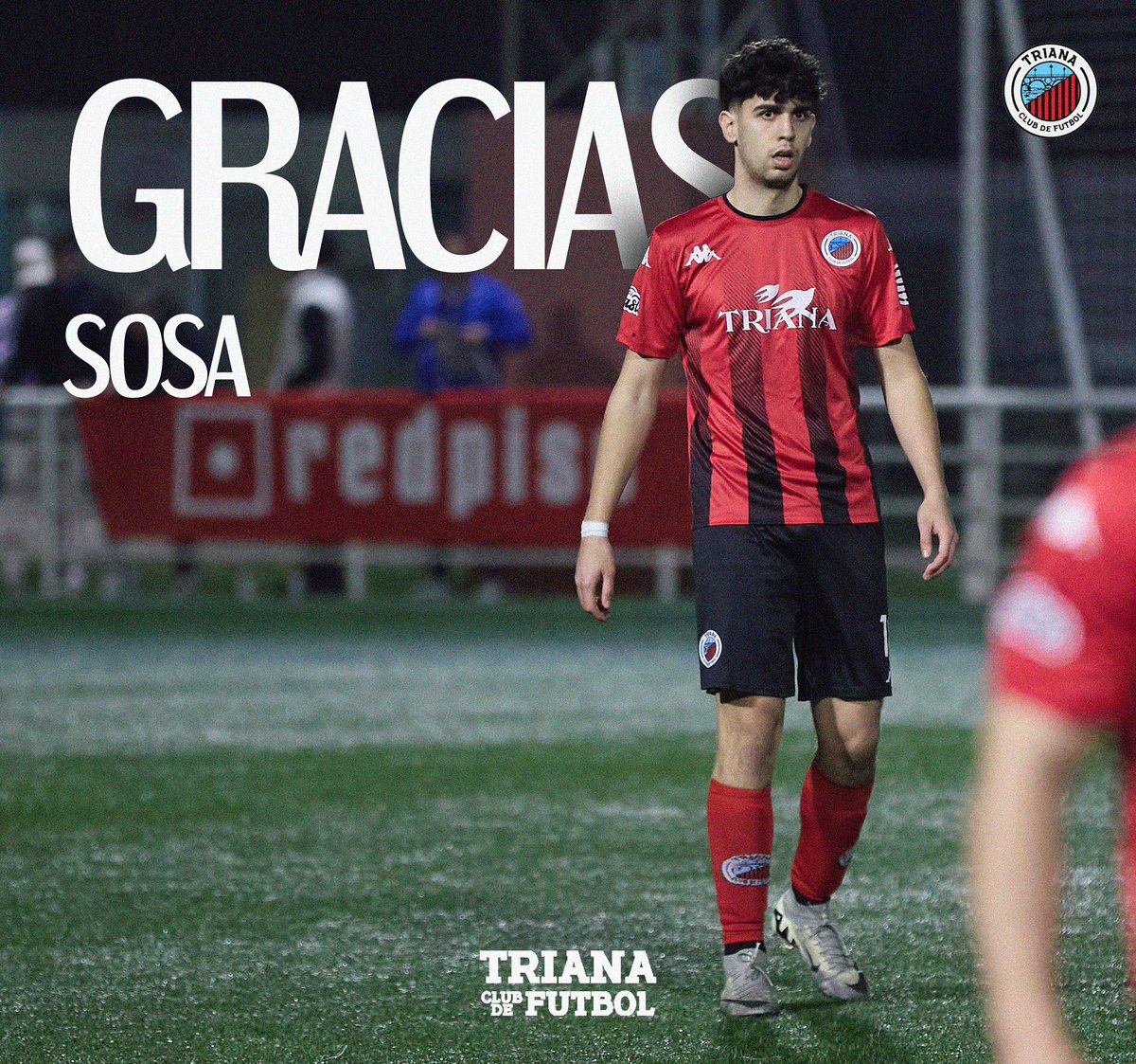 TrianaCF19's tweet image. Sosa no continuará en el Triana Club de Fútbol.
Nos gustaría agradecer a través de este medio su compromiso durante la pasada temporada y le deseamos la mayor de las suertes en todo lo que se proponga.
¡Muchas gracias, Sosa! ♥️