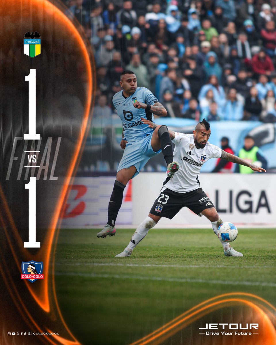 Terminó el partido

Empatamos 1-1 ante O'Higgins por la fecha 17 de la #ligadeprimeraitaú

Presentado por Jetour

#𝑉𝑎𝑚𝑜𝑠𝐶𝑜𝑙𝑜𝐶𝑜𝑙𝑜 • #𝐶𝑒𝑛𝑡𝑒𝑛𝑎𝑟100