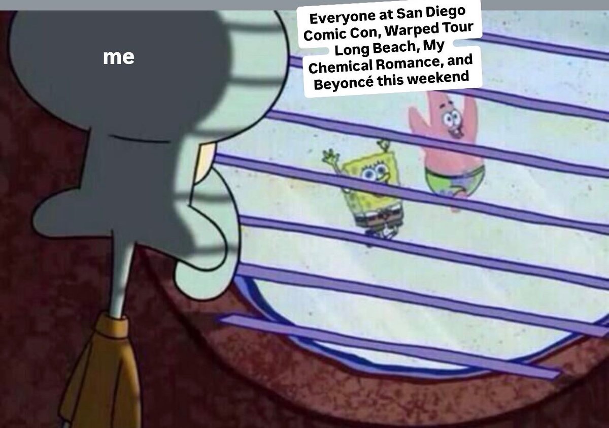 How it felt staying home in LA this weekend. 

#SDCC #ComicCon #warpedtour #mychemicalromance #beyonce