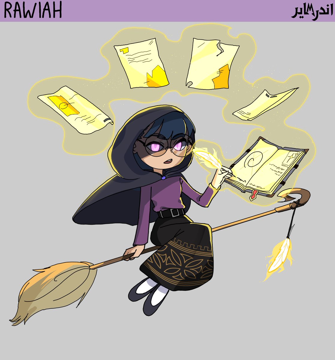 ForFavi's tweet image. مشاركتي لـ تصميم شخصية (راوية) للعبة #UnderMire 
@TableKnightGame