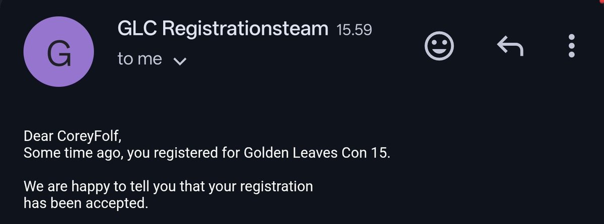 I got accepted with <a href="/ThatKaidoFox/">Kaido</a> to GLC15, I'm so excited about it, it will be fun trip🇨🇭