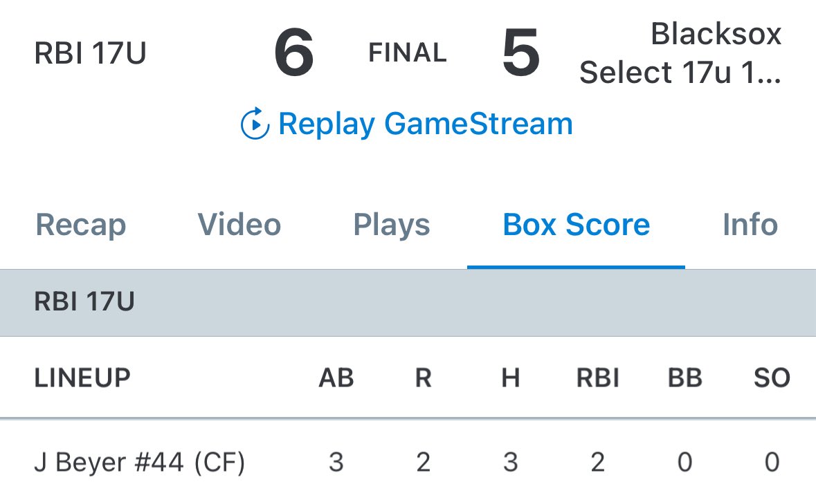 Jaden Beyer (@jaden_beyer) on Twitter photo Had a great time at <a href="/Mount_BSB/">Mount St. Mary's Baseball</a> team camp going 4-6 with a 3B and 3 1B! Also had 3R, 2 RBI’s, and 1 SB. Unfortunately there was no video. Thank you to the Mount Caches and all others that helped!
<a href="/calberman35/">Cal Berman</a>
<a href="/CoachGage_bsb/">Dave Gage</a>
<a href="/CoachSpat15/">Anthony Spataro</a>
<a href="/CoachLeoni/">Frank Leoni</a> Had a great time at <a href="/Mount_BSB/">Mount St. Mary's Baseball</a> team camp going 4-6 with a 3B and 3 1B! Also had 3R, 2 RBI’s, and 1 SB. Unfortunately there was no video. Thank you to the Mount Caches and all others that helped!
<a href="/calberman35/">Cal Berman</a>
<a href="/CoachGage_bsb/">Dave Gage</a>
<a href="/CoachSpat15/">Anthony Spataro</a>
<a href="/CoachLeoni/">Frank Leoni</a>