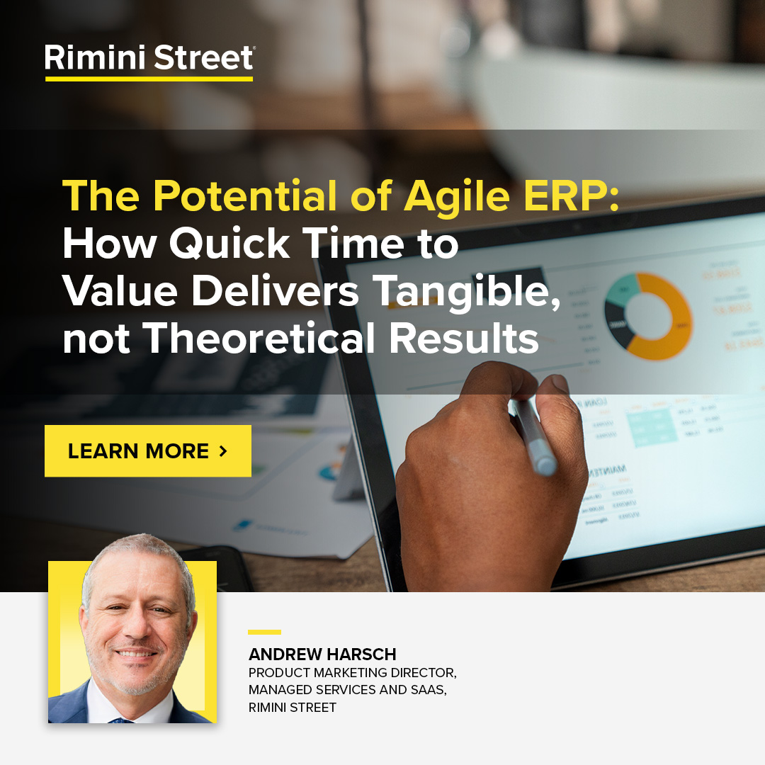By breaking down modernization into manageable, incremental steps, businesses can deploy high-impact solutions quickly and efficiently ✅. This isn't about promises — it's about achieving real results now!

Discover the benefits: bit.ly/41jPPLc

#RiminiStreet #AgileERP