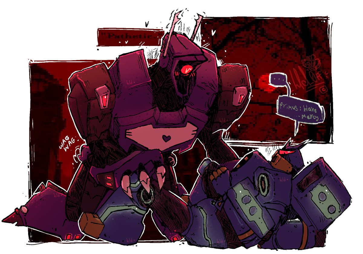 hld_0n's tweet image. (old thing i never posted here)
#wavewave #transformers #maccadam #hldsart
wavewave shippers when i steal their baked goods: