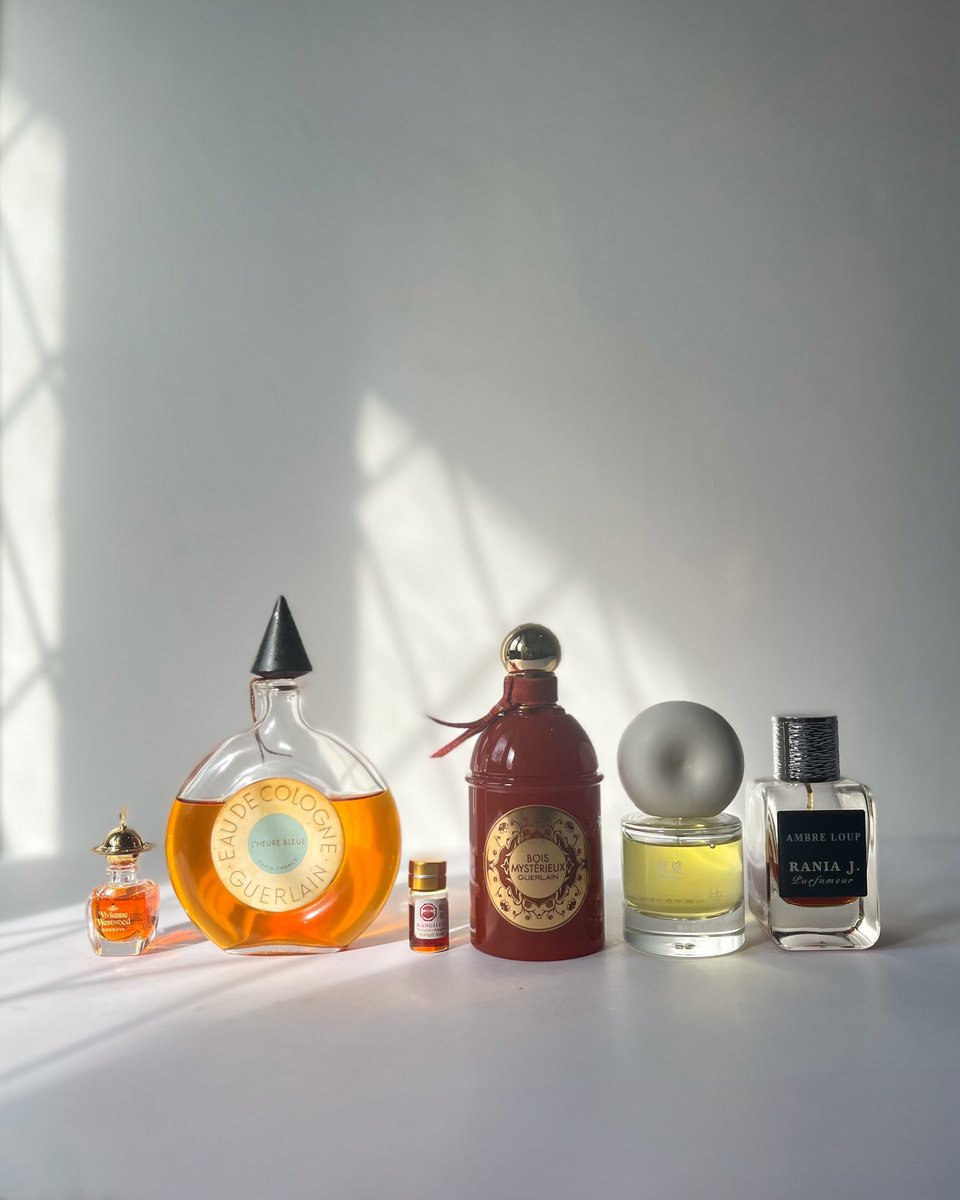 EauCeylon's tweet image. Most worn scents this week 🪷

• Boudoir 

• L’Heure Bleue EdC

• Kangii Attar

• Bois Mysteriux 

• Osmanthus 

• Ambre Loup