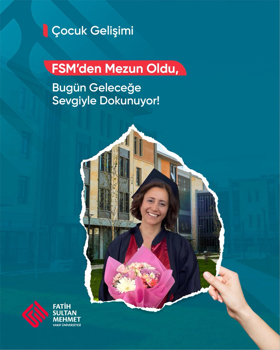 fsmvu's tweet image. FSM’de aldığım eğitim sadece bana değil, çalıştığım çocuklara da ışık oldu.
Yıllar sonra hayalimi gerçekleştirerek mezun oldum.
Bugün bir çocuğun hayatına umut olabiliyorsam, bunda FSM’nin payı büyük.
FSM’de atılan her adım, bir hayatı değiştiriyor. 💙
#FSMVÜ #ÇocukGelişimi…