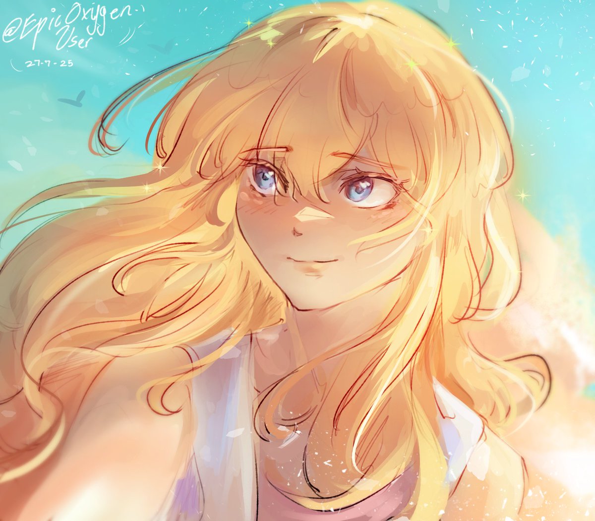 EpicOxygenUser's tweet image. Quick Kaori portrait from Your Lie In April I made for a render study ✨